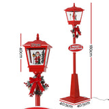 NNEDSZ 1.8M Christmas Lights Post Lamp LED Outdoor Decorations Jingle Jollys