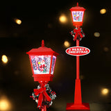 NNEDSZ 1.8M Christmas Lights Post Lamp LED Outdoor Decorations Jingle Jollys
