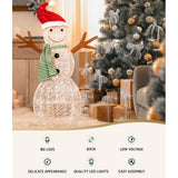 NNEDSZ 0.97M Christmas Lights Snowman 80 LED Decorations Jingle Jollys