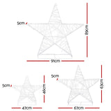NNEDSZ 3 PCS Christmas Lights 900 LED Fairy Light Star Decorations Jingle Jollys