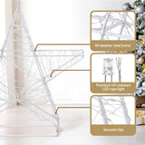 NNEDSZ 3 PCS Christmas Lights 900 LED Fairy Light Star Decorations Jingle Jollys