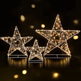 NNEDSZ 3 PCS Christmas Lights 900 LED Fairy Light Star Decorations Jingle Jollys