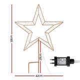 NNEDSZ 100 LED Christmas Lights Fairy Light Ground Star Garden Decoration Jingle Jollys