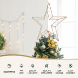 NNEDSZ 100 LED Christmas Lights Fairy Light Ground Star Garden Decoration Jingle Jollys