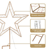 NNEDSZ 100 LED Christmas Lights Fairy Light Ground Star Garden Decoration Jingle Jollys