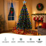 NNEDSZ Jingle Jollys 2.5M Christmas Lights Waterfall String Light 300 LED Star Topper