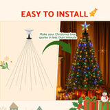 NNEDSZ Jingle Jollys 2.5M Christmas Lights Waterfall String Light 300 LED Star Topper