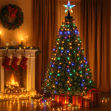 NNEDSZ Jingle Jollys 2.5M Christmas Lights Waterfall String Light 300 LED Star Topper