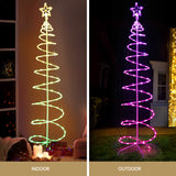 NNEDSZ Jingle Jollys Christmas Tree 1.8m 100 RGB LED Rope Lights Xmas Trees Decoration