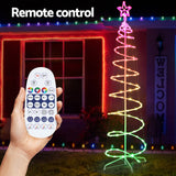 NNEDSZ Jingle Jollys Christmas Tree 1.8m 100 RGB LED Rope Lights Xmas Trees Decoration