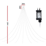 NNEDSZ Jingle Jollys 3.8M Christmas Lights Waterfall String Light 340 LED