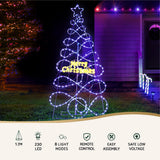 NNEDSZ 1.7M Christmas Tree 230 LED RGB Motif Lights Jingle Jollys