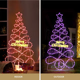 NNEDSZ 1.7M Christmas Tree 230 LED RGB Motif Lights Jingle Jollys