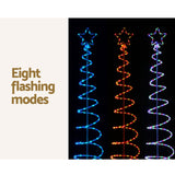 NNEDSZ 2.4M Christmas Tree LED Solar Motif Lights Jingle Jollys