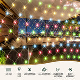 NNEDSZ Jingle Jollys Christmas Lights 5Mx3M Net String Light 600 LED Colourful Beads