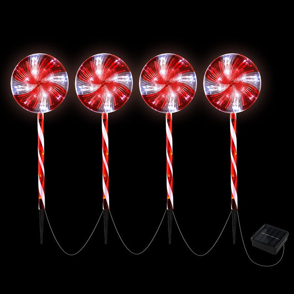 NNEDSZ 4 PCS Christmas Lights Path Ground Light Garden Decoration 112 LED Jingle Jollys