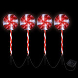 NNEDSZ 4 PCS Christmas Lights Path Ground Light Garden Decoration 112 LED Jingle Jollys