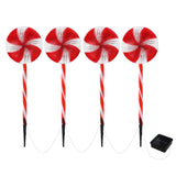 NNEDSZ 4 PCS Christmas Lights Path Ground Light Garden Decoration 112 LED Jingle Jollys