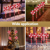 NNEDSZ 4 PCS Christmas Lights Path Ground Light Garden Decoration 112 LED Jingle Jollys