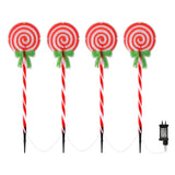 NNEDSZ 4 PCS Christmas Lights Path Ground Light Garden Decorations 68 LED Jingle Jollys