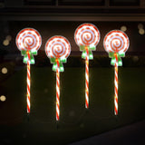 NNEDSZ 4 PCS Christmas Lights Path Ground Light Garden Decorations 68 LED Jingle Jollys