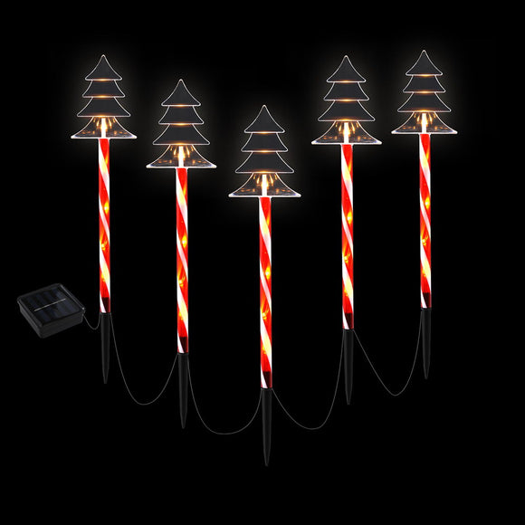 NNEDSZ 25 LED 5 PCS Christmas Lights Path Ground Light Garden Decorations Jingle Jollys