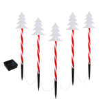 NNEDSZ 25 LED 5 PCS Christmas Lights Path Ground Light Garden Decorations Jingle Jollys