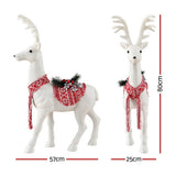 NNEDSZ Jingle Jollys Christmas Reindeer 80cm Glitter Deer Ornaments Party Decorations