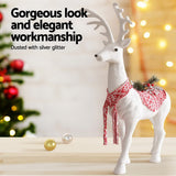 NNEDSZ Jingle Jollys Christmas Reindeer 80cm Glitter Deer Ornaments Party Decorations