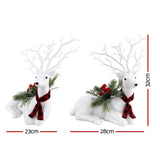 NNEDSZ Jingle Jollys Christmas Reindeer 32cm Glitter Deer Ornaments Party Decorations