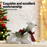 NNEDSZ Jingle Jollys Christmas Reindeer 32cm Glitter Deer Ornaments Party Decorations