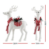 NNEDSZ Jingle Jollys Christmas Reindeer 45cm Glitter Deer Ornaments Party Decorations