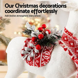 NNEDSZ Jingle Jollys Christmas Reindeer 45cm Glitter Deer Ornaments Party Decorations
