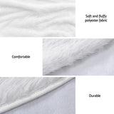 NNEDSZ Jingle Jollys Christmas Tree Skirt 120cm Plush Xmas Fluffy Ornaments Decor White