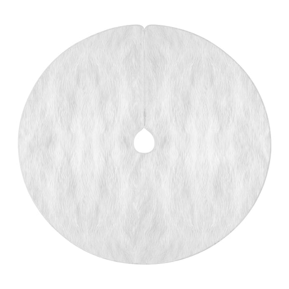 NNEDSZ Jingle Jollys Christmas Tree Skirt 90cm Plush Xmas Fluffy Ornaments Decor White