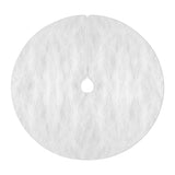 NNEDSZ Jingle Jollys Christmas Tree Skirt 90cm Plush Xmas Fluffy Ornaments Decor White