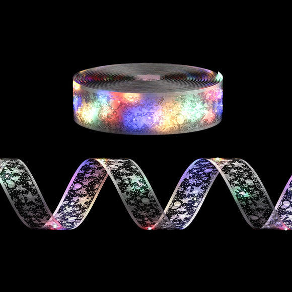 NNEDSZ 20M Christmas Lights Ribbon Fairy Light 200 LED Colored Jingle Jollys