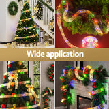 NNEDSZ Jingle Jollys 20M Christmas Lights Fairy Ribbon Light 200 LED Xmas Decor Golden