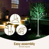 NNEDSZ 1.7M Christmas Tree 120 RGB LED Lights Jingle Jollys