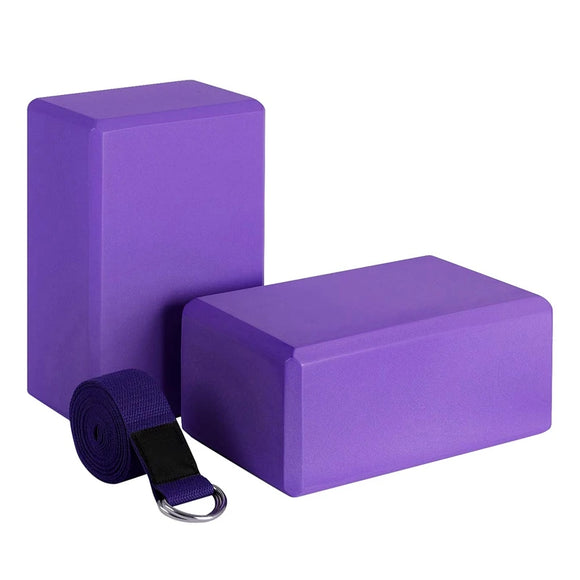 NNEOBA Yoga Block and Strap Set Soft Non-Slip Foam