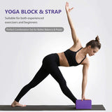 NNEOBA Yoga Block and Strap Set Soft Non-Slip Foam