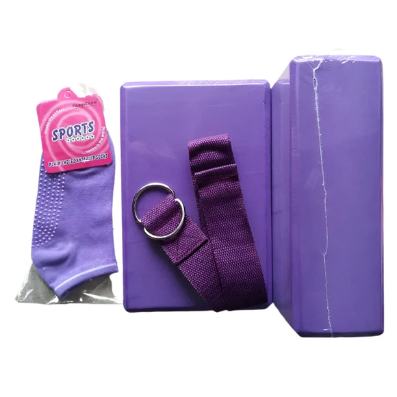 NNEOBA Yoga Block and Belt Set for Fitness Training