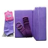 NNEOBA Yoga Block and Belt Set for Fitness Training