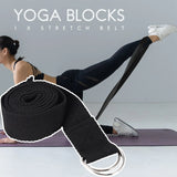 NNETM Yoga Block and Strap Set Non-Slip Foam Stretching (Black)