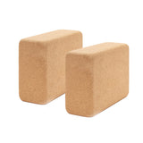 NNETM Yoga Blocks 2 Pack with Strap High-Density Cork (Beige)