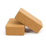 NNETM Yoga Blocks 2 Pack with Strap High-Density Cork (Beige)