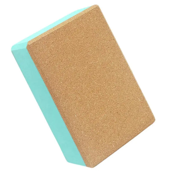 NNETM Non-Slip Cork Yoga Blocks for Exercise & Meditation (Blue)
