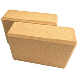 NNETM Yoga Blocks Set with Cork Blocks and Stretching Strap (Beige)
