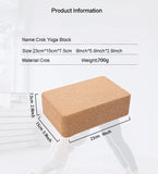 NNEOBA Natural Cork Yoga Block and Pilates Pillow