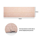 NNETM Yoga Mat Jute PVC Non-Slip Pilates Fitness Mat